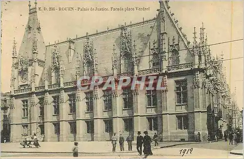 Ansichtskarte AK Rouen Palais de Justice Facade Place Verdrel