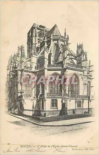 Cartes postales Rouen l'Abide de l'Eglise Saint Vincent