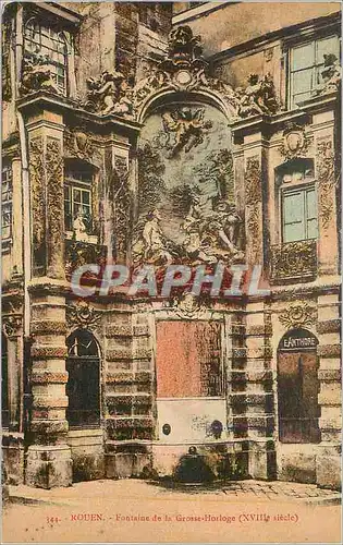 Cartes postales Rouen Fontaine de la Grosse Horloge (XVIIIe Siecle)