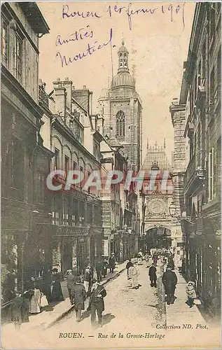 Cartes postales Rouen Rue de la Grosse Horloge