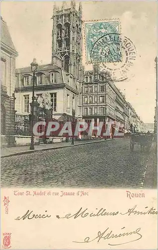 Ansichtskarte AK Rouen Cour St Andre et Rue jeanne d'Arc