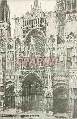 Cartes postales Rouen Cathedrale Grand Portail