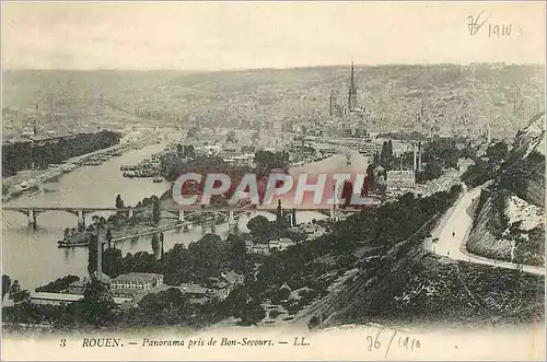 Cartes postales Rouen Panorama Pris de Bon Secours