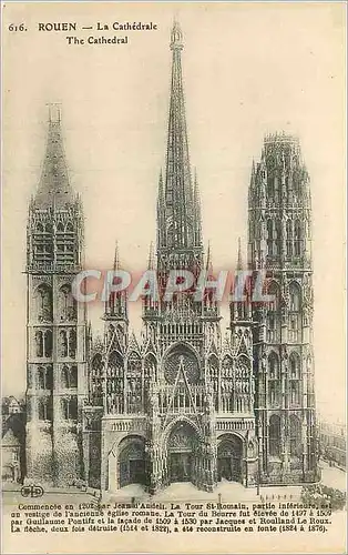 Cartes postales Rouen La Cathedrale