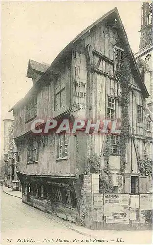 Ansichtskarte AK Rouen Vieille Maisons Rue Saint Romain Maison Aimable Dubois