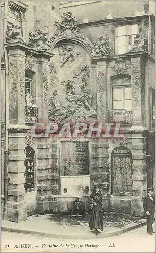 Cartes postales Rouen Fontaine de la Grosse Horloge