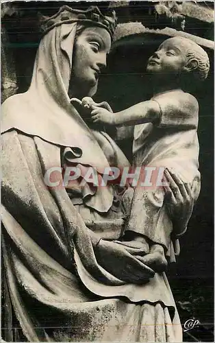 Cartes postales moderne Riom L'Eglise du Marthuret La Vierge a L'Oiseau (Detail)