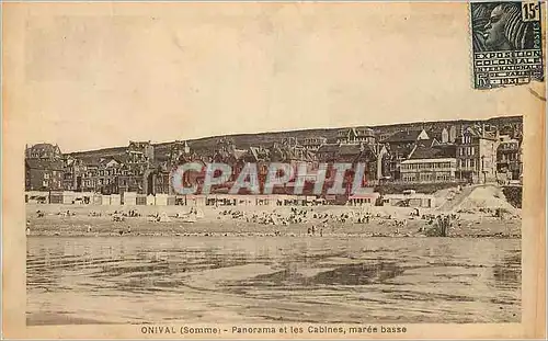 Cartes postales Onival (Somme) Panorama etles Cabines Maree Basse