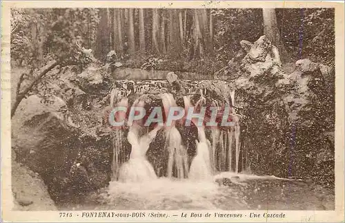 Ansichtskarte AK Fontenay sous Bois (Seine) Le Bois de Vincennes Une Cascade