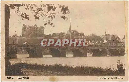 Cartes postales Saumur Le Pont et Le Chateau