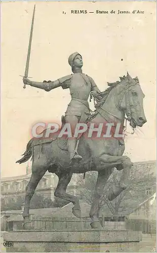 Cartes postales Reims Statue de Jeanne d'Arc