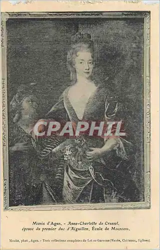 Ansichtskarte AK Musee d'Agen Anne Charlotte de Crussol Epouse du Premier duc d'Aiguillon