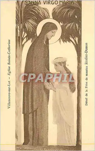 Cartes postales Sanna Virgomaria Villeneuve Sur Lot Eglise Sainte Catherine Detail de la Frise de Maurice Realie