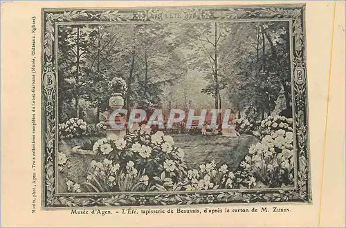 Cartes postales Musee d'Agen L'Ete Tapisserie de Beauvais d'Apres le Carton de M Zuben