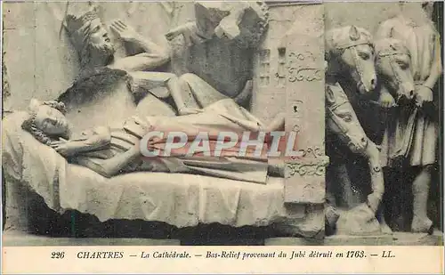 Ansichtskarte AK Chartres La Cathedrale Bas Relief Provenant du Jube Detruit en 1763