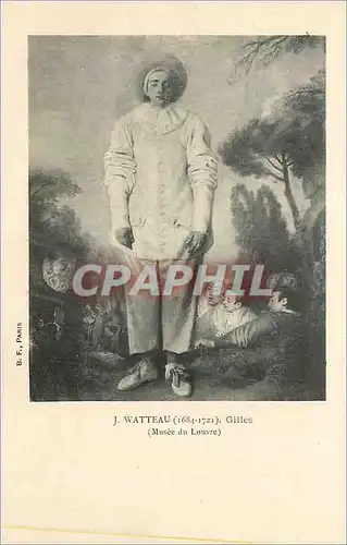 Cartes postales J Watteau (1684 1721) Gilles (Musee du Louvre)