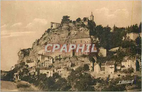 Ansichtskarte AK Rocamadour(Lot) Vue d'Ensemble au Midi