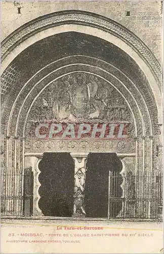 Cartes postales Le Tarn et Garonne Moissac Porte de l'Eglise Saint Pierre du XIIe Siecle