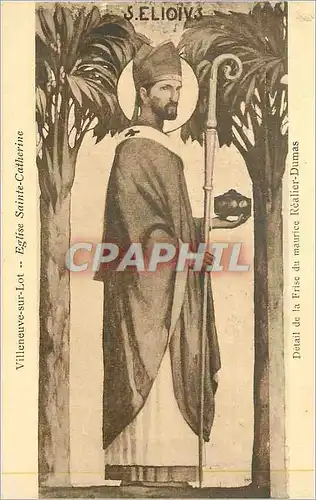 Cartes postales Villeneuve sur Lot Eglises Sainte Catherine Detail de la Frise Du Maurice Realier Dumas