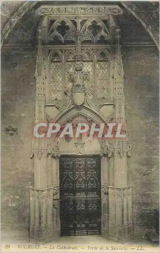 Cartes postales Bourges La Cathedrale Porte de la Sacristie