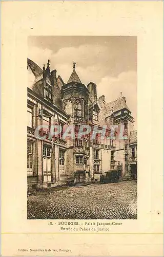 Cartes postales Bourges Palais Jacques Coeur Entree du Palais de Justice