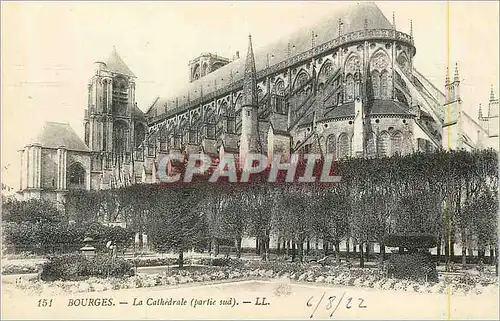 Ansichtskarte AK Bourges La Cathedrale (Partie Sud)