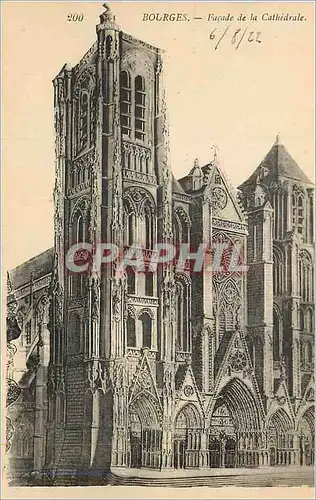 Ansichtskarte AK Bourges Facade de la Cathedrale