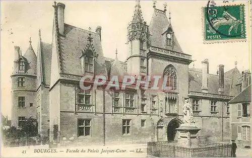 Cartes postales Bourges Facade du Palais Jacques Coeur