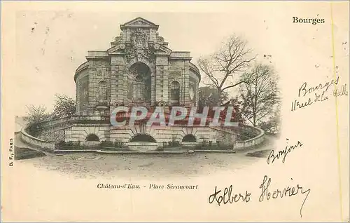 Cartes postales Chateau d'Eau Place Seraucourt (carte 1900)