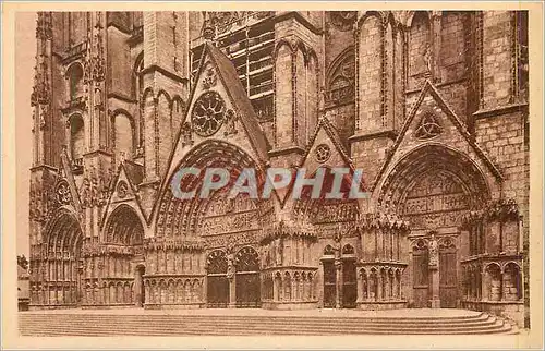 Cartes postales Bourges La Cathedrale Le Portail Occidental