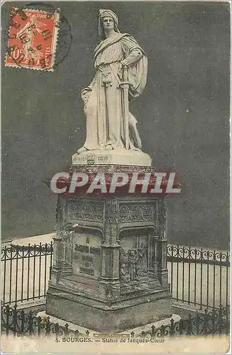 Cartes postales Bourges Statue de Jacques Coeur