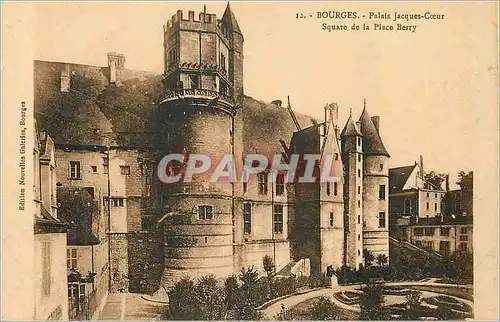 Cartes postales Bourges Le Palais Jacques Coeur Square de la Place Berry