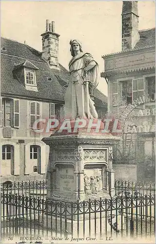 Cartes postales Bourges Statue de Jacques Coeur