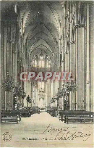 Cartes postales Bourges Interieur de la Cathedrale