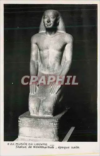 Ansichtskarte AK Musee du Louvre Statue de Nekhtharheb Epoque Saite