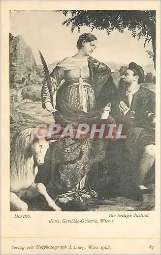Cartes postales Moretto Die Heilige Justina (Kais Gamalde Gallerie Wien)