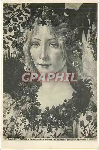 Cartes postales Firenze Galleria Antica o Moderna La Primativa Particolare del Quadre di Botticelli