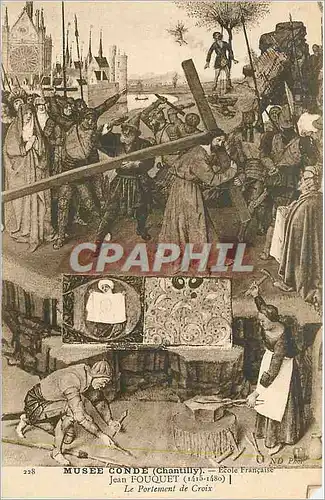 Cartes postales Musee Conde (Chantilly) Ecole Francaise Jean Fouquet (1415 1480) Le Portement de Croix