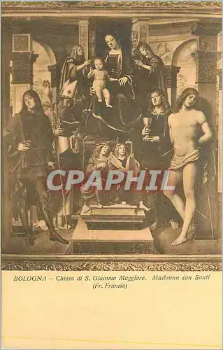 Cartes postales Bologna Chiesa di S Giacomo Maggiore Madonna Con Santi (Fr Francia)