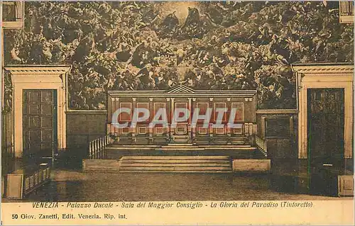 Cartes postales Venezia Palazzo Ducale Sala Del Maggior Consiglio La Gloria del Paradiso (Tintoretto)