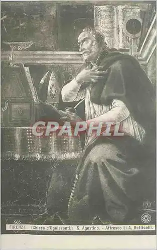 Cartes postales Firenze (Chiesa d'Ognissanti) S Agostino Affresco di A Botticelli