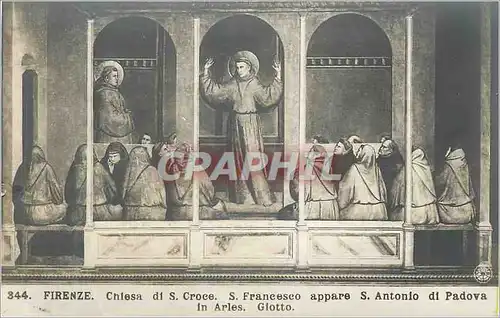 Cartes postales Firenze Chiesa di s Croce S Francesco Appare S Antonio di Padova in Arles Giotto