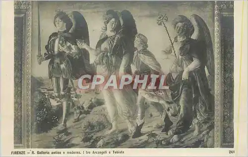 Cartes postales Firenze R Galleria Autica e Moderna I Tre Arcangeli e Tobiolo