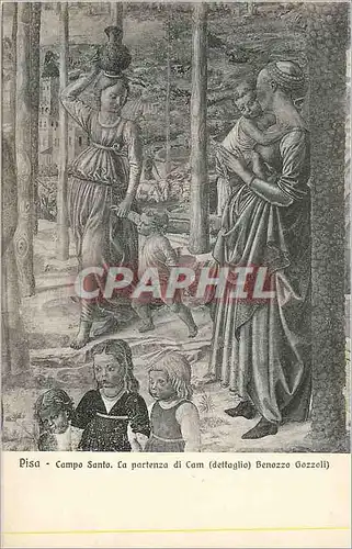 Cartes postales Pisa Compo santo La Partenza di Cam (Dettaglio) Benozza Gozzoli)
