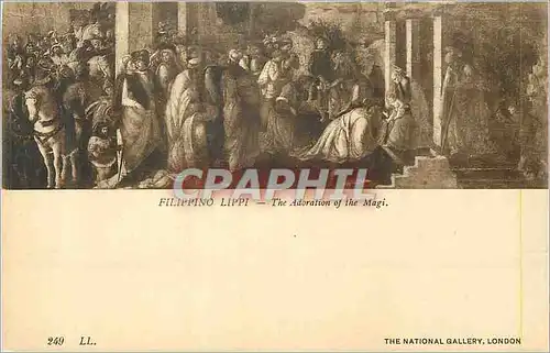 Cartes postales Filippino Lippi The Adoration of the Magi