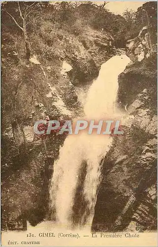 Cartes postales Gimel (Correze) La Premiere chute Edit Chastre