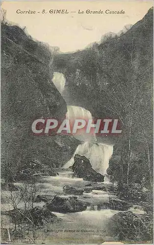 Cartes postales Correze 8 Gimel La grande Cascade