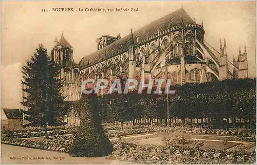Cartes postales Bourges La Cathedrale Vue Laterale Sud Edition Nouvelle Galeries Bourges