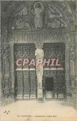 Cartes postales Bourges Cathedrale Porte sud