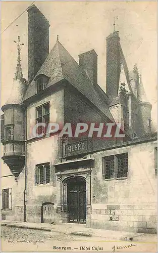 Cartes postales Bourges Hotel Cujas